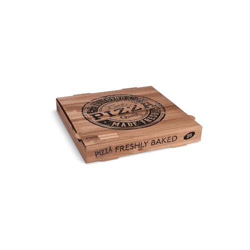 SWS 100 Pizzakarton aus Mikrowellpappe kraft 26 x 26 x 4 cm