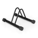 ENGWE MTB Fahrradständer, Fahrradboden-Parkständer für 3 Fahrräder, Metall, Outdoor-Fahrradschlaufe, Fahrradaufbewahrungshalter für Garage oder Schuppen (1 Fahrradstation)