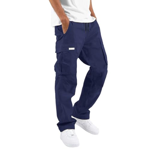 SRZYMJ Chino Hose Herren Golfhose Herren Kurz Anzughosen Für Herren Blau Graue Hose Herren Men Trousers Golfhose Marine Arbeitshose Sporthose Herren Lang 4XL