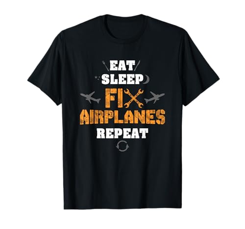Flugzeugmechaniker Luftfahrt Flugzeugwartungstechniker T-Shirt