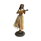 Hawaiianische Tanzfigur Armaturenbrett-Ornamente,Hawaii Hula Girl Posing,Mini Hawaiian Dashboard Doll,Hawaiianische Hula Dashboard Doll,Für Auto, Schreibtisch (Braun)