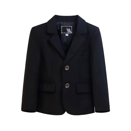 Mädchen Blazer langärmelig Mädchen Lange Ärmel Schuluniform Kinder Cardigan Anzugjacke vorne offen Innentasche Kinder