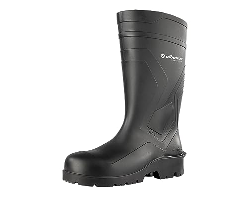 ALBATROS PROTECTOR PLUS S5 SRA - wasserdichter Sicherheitsstiefel und Arbeitsstiefel für Herren und Damen mit Stahlkappe & Durchtrittsschutz – schwarz Gr.43