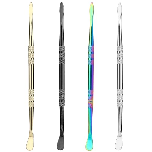 4 Stk Wachsschnitzwerkzeuge,Edelstahl Modellierwerkzeug,Doppelköpfiges Sculpting Werkzeug,Ton Wachs Schnitzwerkzeug,12cm Wachs Schnitzer Werkzeuge für Wachs Keramik Skulpturen Bildhauen Schaben Formen