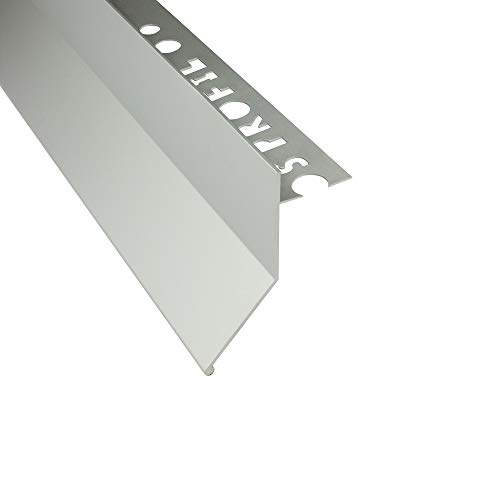 Alu L-Profil Balkon Terrasse abtropf Fliesenschiene Profil Schiene silber L300cm 10mm
