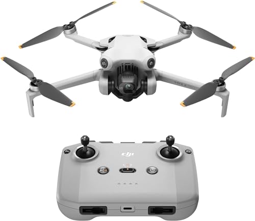 DJI Mini 4 Pro (DJI RC-N2 Fernsteuerung), faltbare Mini-Drohne mit 4K HDR-Videokamera für Erwachsene, unter 249 g, 34 Minuten Flugzeit, 20 km max. Video-Übertragungsreichweite, C0