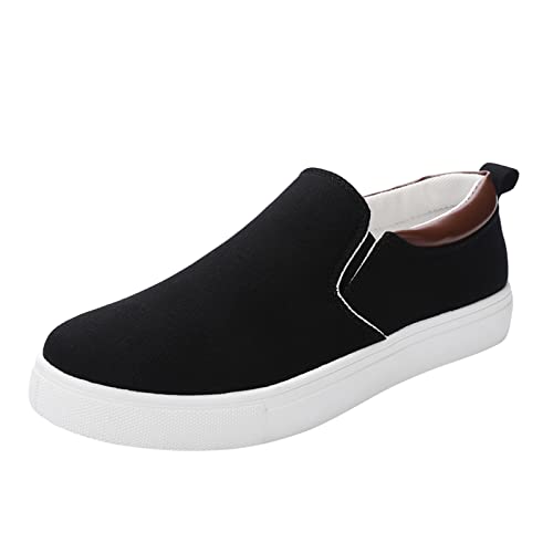 Sneaker Herren weiß Outdoor Schuhe Herren Laufschuhe Laufschuhe Damen Herren Schuhe Sommer Leder Hausschuhe Damen warm Schwarz-a 14.99