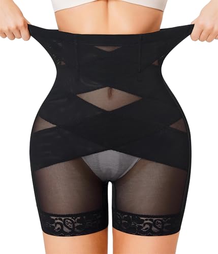 Gotoly Shapewear Damen Bauchweg Unterhose Hohe Taille Miederhose Mit Bein Figurenformend Miederpant Stark Formende Body Shaper Unterwäsche Bauchkontrolle Kurze Hose Leggings Shorts