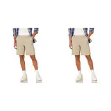 Amazon Essentials Herren Klassisch Geschnittene Chinoshorts, 23 cm, Khakibraun, 42W