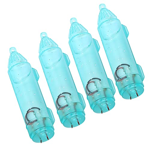 Angelköder Licht, 4 Stück Wassergetriggertes Design Angeln LED Köder Licht Unterwasser Köder Lampe Wasserdichter Köder Hellblau mit Box Angelwerkzeuge