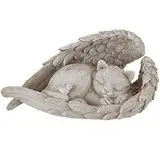 AOTOPYU Katze Hund Engel Haustier Denkmal Grab Marker Tribut Statue, Deko Gedenken Tier Garten Statue, Polyresin, Gedenkstein , Hundeengel-Gedenkstatue erinnert