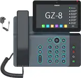 GEQUDIO High-End IP Telefon GZ-8 mit Netzteil - Fritzbox, Telekom kompatibel - Beleuchtete Tastatur & Touchdisplay - Anleitung für Fritz!Box Telefonanlage, Sipgate, Telekom, Speedport - WLAN Bluetooth