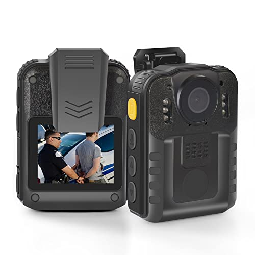 SPIKECAM Bodycam Körperkamera Mit Erweitertem Speicherdesign, 1296P Super HD Body Cam Mini mit Mikrofon und Nachtsicht, Leichte Body Camera, Bodycam-Kamera 64 GB