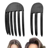 Volumenclip, Volumen Haarspangen, Volumenclip Für Den Haaransatz, Volumen Clips Haare, Haarwurzeln Lifting Clips für Fluffige Pony und Hohe Krone Frisur (Schwarz, 2 Stück)