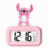 HOAQPPOY Wecker Digital Stitch, Wecker Kinder Stitch, Kinderwecker Lichtwecker Stitch, Digitaler Wecker，KinderWecker Jungen Stitch, Alarm Clock Lilo und Stitch, Wecker mit Licht Luftballon