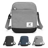 SKYSPER URBANX3 Umhängetasche Klein Herren Anti-Diebstahl Herrentasche Mini Messenger Bag Perfekt Für Travel Plane Und Festival (Grau)