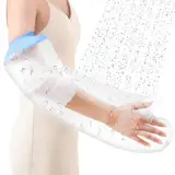 AMSGANK Gipsschutz Wasserdicht Arm, Erwachsene Verbandschutz Duschschutz Hand Wiederverwendbar Gipsarm Duschen Schutzhülle Arm Gips Duschhülle, Armschutz Beim Baden (Kurzer Arm)