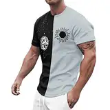 Generisch Herren T-Shirt Long Shaped Turnup Tee, lässiges T-Shirt für Männer, in langem Schnitt, erhältlich in vielen Farben, Größen XS-5XL T Shirt Blau Herren Tshirt Herren V Ausschnitt Weiss XL