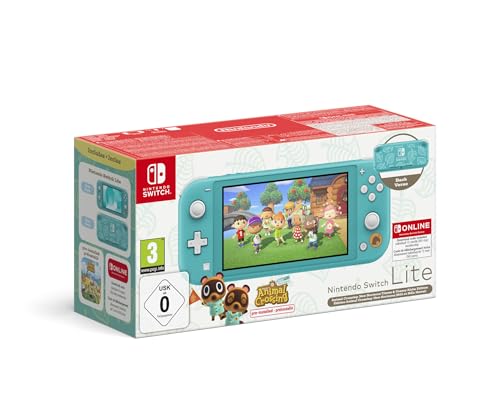 Nintendo Switch Lite - Türkis-Blau + Animal crossing + 12 months NSO