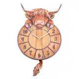 Nemesis Now Highland Tickin' Uhr, 25 cm, MDF, Rot