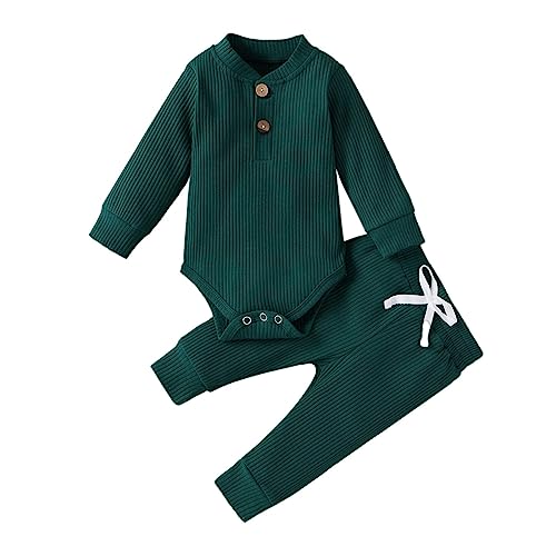 Uwdiohq Angebot Sale Neugeborenen Baby Mädchen Junge Kleidung 3 6 12 18 24 Monate Outfits Langarm Gestrickte Baumwolle Strampler Hosen Infant Winter Sets 1 Mädchen Outfit Tages Deal Sonderangebote