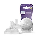 Philips Avent Natural Response Sauger – 2x Sauger für Babyflaschen mit Durchflussstärke 5, für Babys ab 6 Monaten, BPA-frei (Modell SCY965/02)