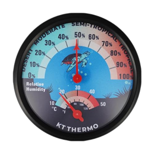 FewNvWa Reptilien -Terrarium -Thermometer Hygrometer -Thermographhygrographie -Wandmontage -Thermohygrometer, Blau