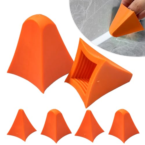 Silicone Seam Tools,6 Stück Silikon Naht Werkzeug,Silicone Caulking Tools mit Zwei Verschiedene Größen,Multifunktional Silikonentferner Werkzeug Set,Silicone Dichtungs Werkzeug für Fliesen & Boden