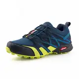 Hitmars Trailrunning Schuhe Traillaufschuhe Herren Damen Wanderschuhe Trail Running Schuhe Trekking Turnschuhe Outdoor Laufschuhe Leicht Atmungsaktiv Blau-Grün EU 43