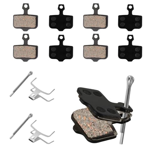 4 Paar Fahrrad Bremsbeläge Fahrrad Scheibenbremse, Bremsklötze Fahrrad Scheibenbremsbeläge Ebike Bremsbelag, Resin Fahrradbremsen Beläge für Shimano B01S B03S B05S MT200 MT400 MT500, für Tektro