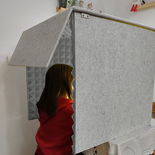 LBLFEBD Tragbare Gesangskabine, Isolationsschild, Tonkabine, schalldichte Abdeckung für den Schreibtisch, selbstgebaute Tonaufnahmekabinenbox, Schallabsorptionsschild für den Gesang
