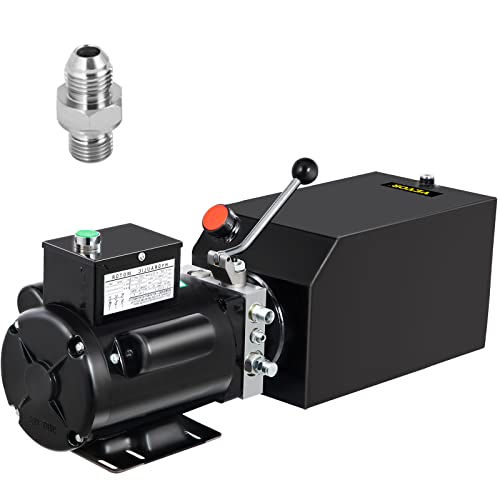 VEVOR 14L Hydraulikpumpe, 220V Hydraulikaggregat, 25,2 kg Elektrische hydraulikpumpe, mit Tank aus Metall Eisen schwarz, hochwertige Hydraulikaggregat für Auto Zubehör