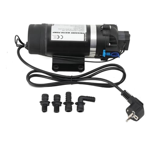 NICCOO Hochdruck Membran Wasserpumpe, Membranpumpe Wasserpumpe, Hochdruckwasserpumpe, Selbstansaugende Pumpe 150W 220V, 160PSI (11 Bar) 5,1–5,5L/min