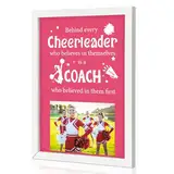 Vercraft Cheer and Volleyball Coach Anerkennungsgeschenk Cheer Volleyball Trainer Fotorahmen Geschenk für Frauen Cheerleader Volleyball Trainer Bilderrahmen Zubehör für Büro Zuhause Schreibtisch Dekor