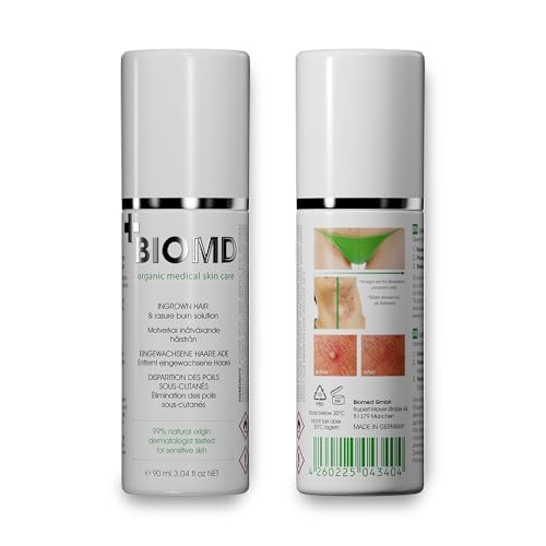 BioMD Gegen eingewachsene Haare, mit BHAs und AHAs, Rasurbrand, Rasieren, Wachsen, prevents ingrown hairs, Razor Burn, Shaving, Waxing, 90ml