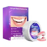 Silikon Zahnprothese Set, Silicone Reline Denture Set, Unterfütterungsset für Zahnprothesen, Gebunden Kosmetische Zähne Temporäre Prothesen für Eine Schnelle Orale Verschönerung, Leicht zu Bedienen