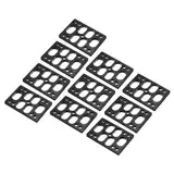 PATIKIL 1/4"(6mm) Skateboard Riser Pads, 10 Stück Kunststoff Skateboard Riser Pads mit geneigter Keilform für Skateboard Trucks, Schwarz