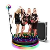 360 Photo Booth Machine for Parties, 360 Selfie Camera Booth, Slow Motion Rotating Video Booth 360 Photobooth with Flight Case (80.0 cm)