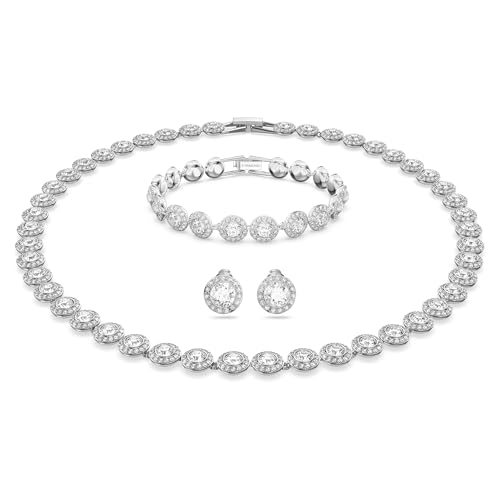 Swarovski Angelic Set, Rund, Weiss, Rhodiniert