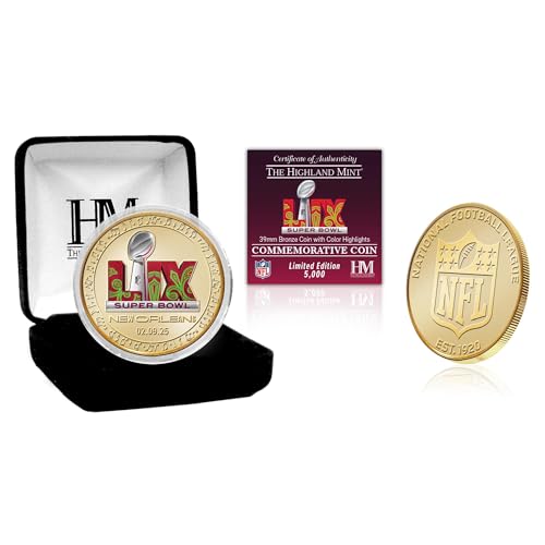 The Highland Mint NFL Super Bowl 59 2025 New Orleans Bronze Coin Limitierte Auflage