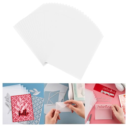 OTCRAFT Pergamentpapier, transparent, matt, glatt, bedruckbar, Pergamentpapier für selbstgemachte Einladungen, Grußkarten, Karten-Overlays, Zeichnungen, Umschläge, 60 Blatt (21,6 x 27,9 cm, 115 g/m²,