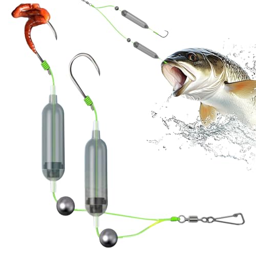 Angelhaken Set - Anti-Bodenangeln Doppelhaken Zum Angeln | Doppelhaken-Rigg | Verhedderungssicheres Split-Haken-Design Für Hochsee Küstenangeln Pier Barsche Friedfisch Vielseitige Angelabenteuer