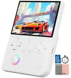 Whatsko RG40XXV Handheld Spielkonsole,RGB Joystick-Beleuchtung 4 Inch IPS Screen,RG40XX V Retro Console Built-in 64G TF Card mit 5500+ Spielen,Support 5G WiFi Bluetooth 4.2 und HDMI TV-Ausgang(Weiß)