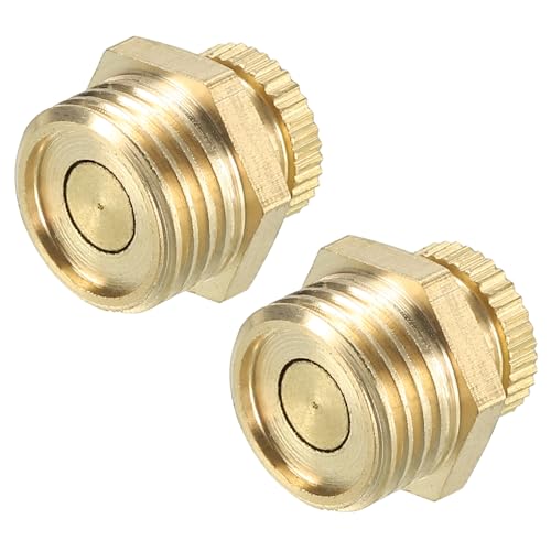 PATIKIL Luftkompressor-Tank-Ablassventil, 2er-Pack G 1/4'' Messing-Luftkompressor-Ablassventil Ersatzteil