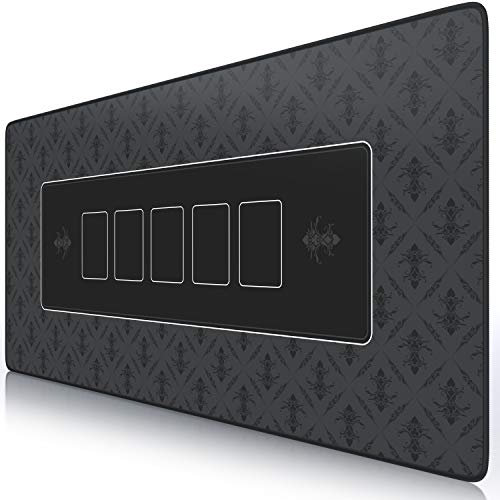 CSL - XXL Mauspad 900x400mm - XXL Poker Mousepad groß im Poker Stil - Tischunterlage Large Size - verbessert Präzision und Geschwindigkeit - Pokermatte Schwarz