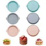 TOKSEO 6 Stück Heißluftfritteuse Eierform, Ø 10cm Burger Buns Backform Silikon Rund Eierform Silikon Backform Rund Klein für Frühstücksei Sandwiches, Cupcake, Muffins