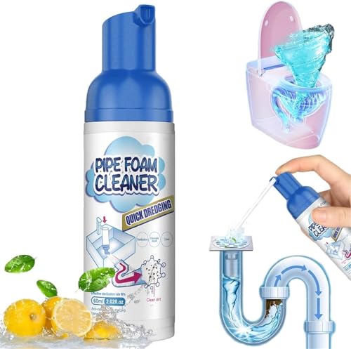 Foam Drain Cleaner,Get out Foaming Drain Cleaner,Sink Cleaner and Deodorizer, Bathroom Drain Unblocker,Bathroom Sink Unblocker,Liquid Hair Drain Clog Remover for Kitchen Drain, Sinks, Tubs (1)