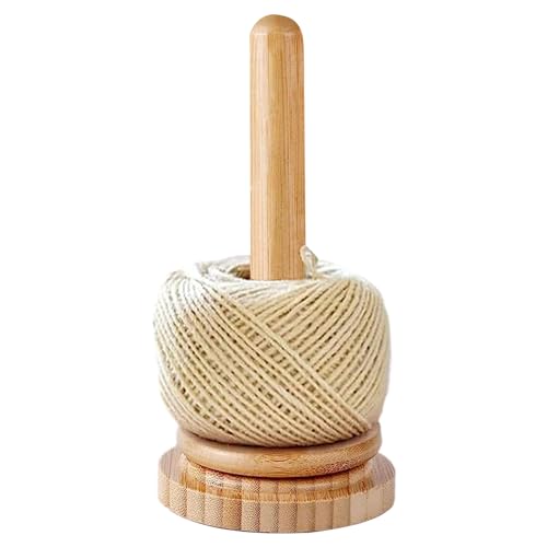 Smileshiney Wollknäuelhalter, Holzspinn Garn Und Fadenhalter, Häkelgarnständer, Garnspindelhalter, Wollabwickler Kugelgelagert, Garnständer Spender Zum Stricken, Desktop-Häkelgarnspulenhalter