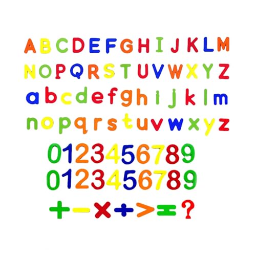 Magnetbuchstaben und Zahlen für Kinder,108 Stück Magnetische Buchstaben und Zahlen Magnetbuchstaben Zahlen Alphabet Magnettafel Kühlschrank Magnete für Früherziehung Kleinkinder Lernen Spielen Mathe