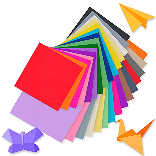 Tritart Origami Papier I 220 Blatt doppelseitiges Origami Faltpapier in 50 kräftigen Farben I Bastelpapier Set 80 g/m² I Je 110 Blätter 15x15cm / 10x10cm I inklusive 100 Wackelaugen